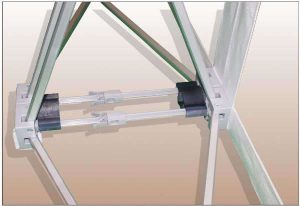 バックボード連結クリップ：下部設置例