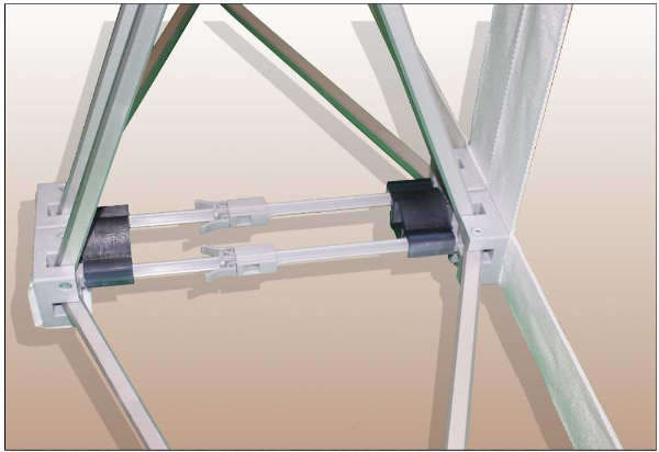 バックボード連結クリップ：下部設置例