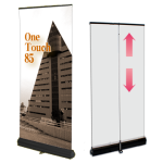 ワンタッチ85　ブラック、シルバー、ホワイトから選べるロールアップバナースタンド