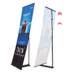 Ｔバナー60：オールブラックカラーの上品なアイタイプバナースタンド