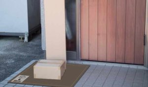 宅配ゾーンシート：室内より観察できる位置に宅配シートを配置！